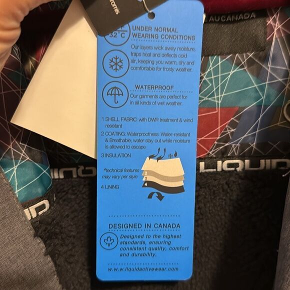 Grey and Black Liquid Ski Jacket Size Medium - Picture 8 of 11